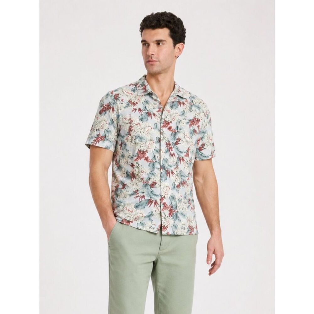 Pusser'Pussers 100 Silk Hawaiian Shirt Mens XXL Floral Island Button Up Tropical